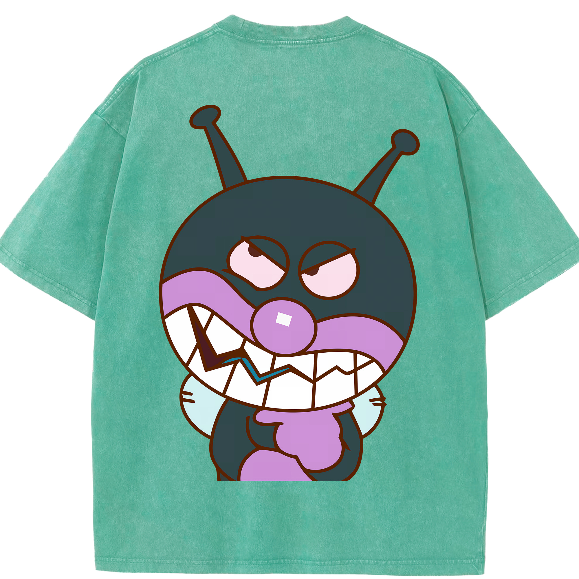 （画像用） アンパンマン Anpanman 綿100% ヴィンテージ風 半袖Tシャツ（背面プリント）